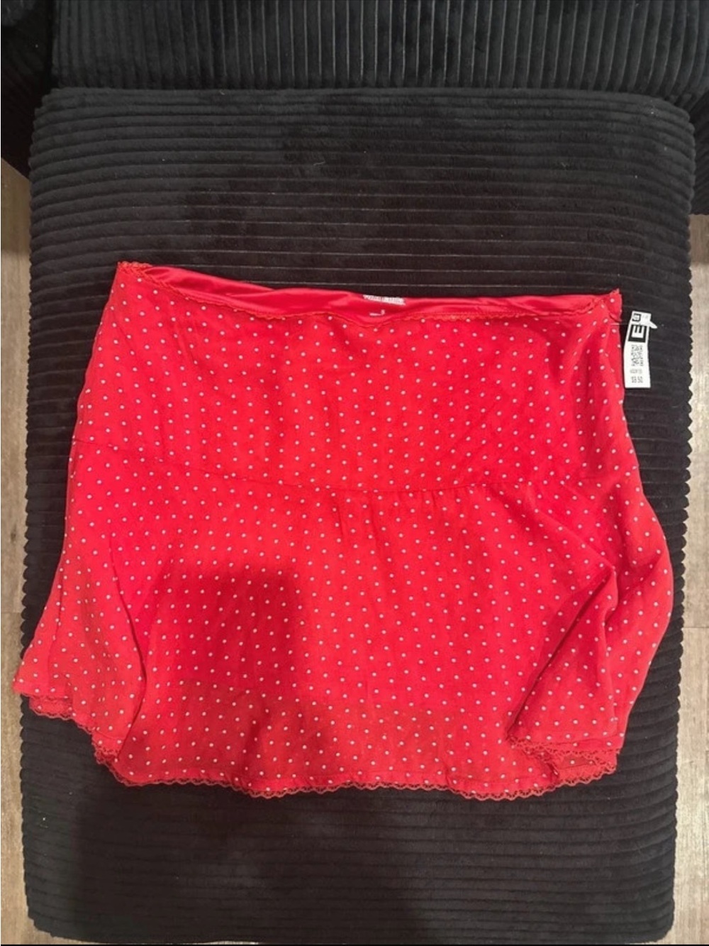 wild fable Red Mini Skirt with White Dot Print